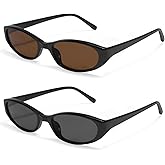 GUVIVI Retro Oval Sunglasses for Women 2026 90s Small Chic Cat Eye Sun Glasses Sunnies Lightweight Shades