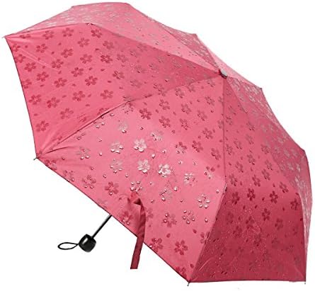 Kotivie Kids Compact Travel Folding Umbrella Water Magic With Sheath 10.5 oz Red