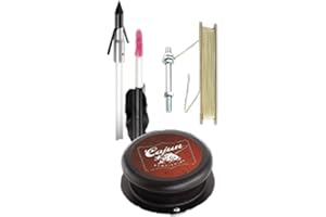 Cajun Bowfishing Piranha Bowfishing Kit - to Bowfish Including Screw-On Reel with 80lb Test Line, Fiberglass Arrow with Reversible Piranha Point, and Quick-Install Jackhammer Tip