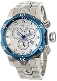 Invicta Men’s 10806 Venom Reserve Chronograph Silver Textured Dial Stainless Steel Watch, Watch Central