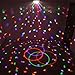 ihoven Disco Ball Party Lights, 9 Colors Rotating LED Disco Stage DJ Lights Crystal Magic Light Projector Sound Activated for KTV Xmas Wedding Club Karaoke Lighting Show with Remote Control (Black)