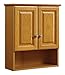 Design House 531962 Claremont Bathroom Wall Cabinet 2-Door, 1-Shelf, 22 x 26, Honey Oak
