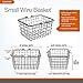Spectrum Wire Baskets for Organizing, Small - Sturdy Steel Metal Basket Storage Organizer Bin with Handle - Open Wire Storage Baskets for Kitchen Pantry, Cabinets, Closet & Garage Shelves