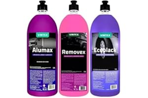 ALUMINUM CLEANER, REMOVEX, ECOBLACK 1.5L EACH – 3-PIECE DETAILING KIT