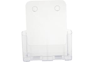 jojofuny Wall-Mounted File Organizer Magazine Holder Acrylic A4 Single-Layer Document Display Rack for Office and Home