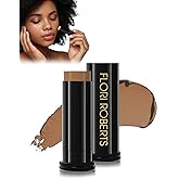 Base Strokes Crème Foundation Stick by Flori Roberts, Full Coverage for Women of Color or Deeper Skin Tones, Long Lasting Makeup, Natural Finish, Complexion Concealer & Corrector