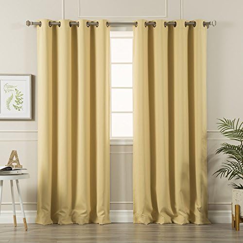 Aurora Home Thermal Insulated Blackout Grommet Top Curtain Panel Pair 108 Inches