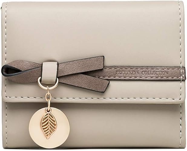 Amazon Hsfeo ミニ財布 レディース 3つ折り 小さい リボン付き カーキ ウォレット シンプル コンパクト カード入れ 小銭入れ 女性用 コイン入れ 多機能 レザー かわいい プレゼント 結婚式 Hsfeo 財布