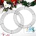 URATOT 2 Pack Wire Wreath Frame Round Green Metal DIY Floral Crafts Wire Wreath Form for New Year Thanksgiving Day Valentines Decorations