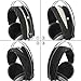 Geekria Knit Fabric Headband Cover Compatible with Logitech, Turtle Beach, Panasonic, AKG, Sennheiser, Sony Headphones, Replacement Repair Part, Easy DIY Installation (Black)