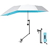 DUOUPA Upf 50+ Chair Umbrella With Clamp/Sun Shade - Portable Umbrella For Sports & Outdoors - Secure Clamp, 360-Degree Swivel Adjustable Position For Maximum Sun Protection