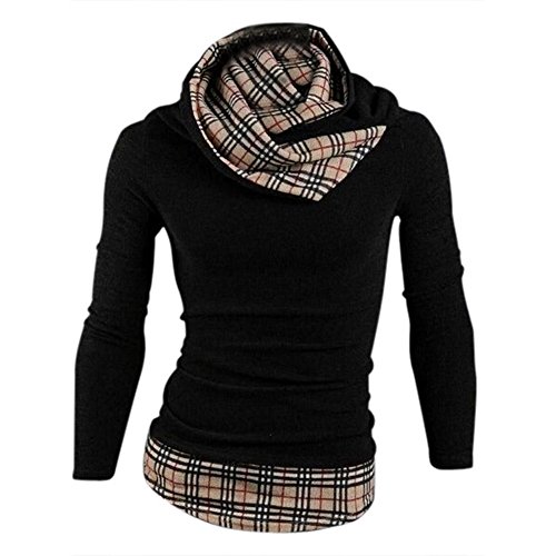 Nueva moda delgado encaja contraste de mosaico del collar Prendas de punto ropa de hombre