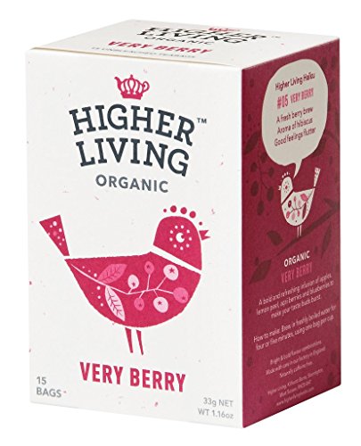 Higher Living, Organic Very Berry Tea, 15 Count Tea Bags, Pack of 4