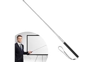 LYFORX Retractable Teacher Pointer 𝟑𝟗.𝟓'', Pointer Stick with 𝗦𝘁𝘆𝗹𝘂𝘀 Smooth Sensitive Tablet Pen Stylus Pen, Teacher Coach Presenter Pointer with Lanyard Black