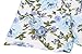 Hotouch Womens Slim Floral Pencil Short Sleeve Wear to Work Business Dresses(Blue,M)
