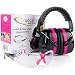 TRADESMART Pink Shooting Earmuffs & Clear Safety Glasses - 2 Piece Gun Range Safety Kit. Designed for Complete Protection & Style. Compact Design Fits in Hunting Bag. 20% of Profits Support Charity