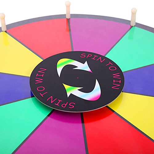 15" Table Top Spinning Prize Wheel 10 Slot Dry Erase Fortune Spin Game