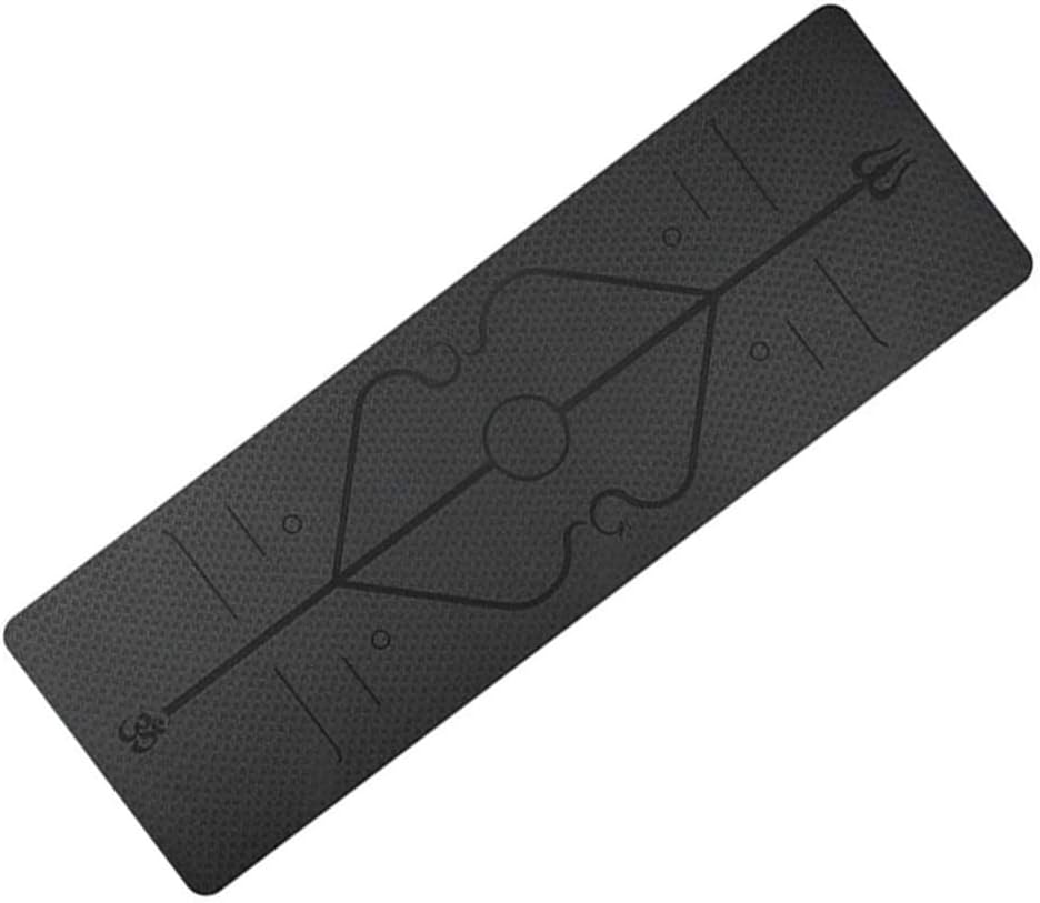 Nerplro Yoga Mat, TPE Mat with Position Line Non Slip Yoga Mat For Beginner Fitness Gymnastics Mats