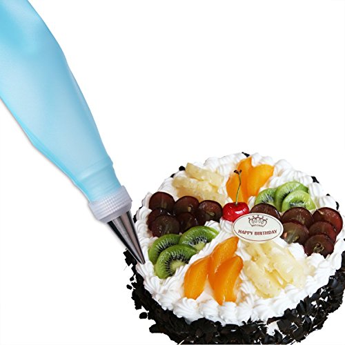image for Delidge 3 Sizes Reusable New Silicone Cake Decoration Pastry Bags With