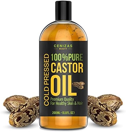 Cenizas Cold-Pressed, 100% Pure Castor Oil - Moisturizing & Healing, For Dry Skin, Hair Growth - For Skin, Hair Care, Eyelashes (200ml)