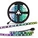 SUPERNIGHT - Black PCB 5050 RGB LED Strip -,16.4ft 60Leds/M, 300 Leds Color Changing LED Lights, Non-waterproof Flexible Rope Lighting Decoration (Black PCB Strip) primary