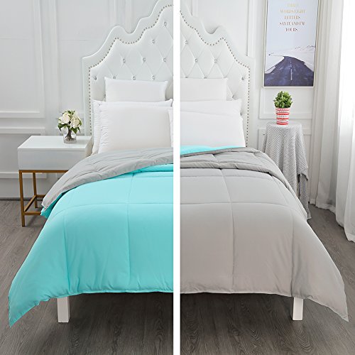 YGJT Comforter Set Queen Twin Reversible Down Alternative Comforter Duvet Insert Quilt with Corner Duvet Tabs for Spring Summer Autumn Lightweight Washable Queen 90 x 90 inch