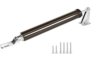 Dluno 1 Set Brown Screen Door Closers, Storm Door Closer Medium Duty Screen Door Shock Adjustable Cushion Speed Screen Door Pneumatic Closer, Screen Security Doors Storm Door Shocks Smooth Door Closer