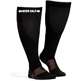 Copper Fit Energy Graduated Wide Calf Compression Socks for Men & Women – Easy On, Easy Off, For Circulation & Swelling Relief – Ideal for Travel, Nurses, Running, & Recovery
