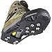 YUEDGE 10 Steel Studs Ice And Snow Antiskid Crampons Ice cleats Ice grippers traction Cleats(Black L)