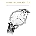 BUREI Mens Business Casual Quartz Wrist Watches Day and Date Calender with Black leather Strap