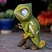 Chameleon Solar Garden Decorations Figurine | Outdoor LED Decor Figure | Light Up Decorative Statue Accents for Yard, Patio, Lawn, Balcony, or Deck | Great Housewarming Gift Idea (Green, 1 Pack)
