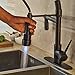 Rozin LED Light Pull Down Spray Kitchen Sink Faucet Swivel Spout Mixer Tap with 8