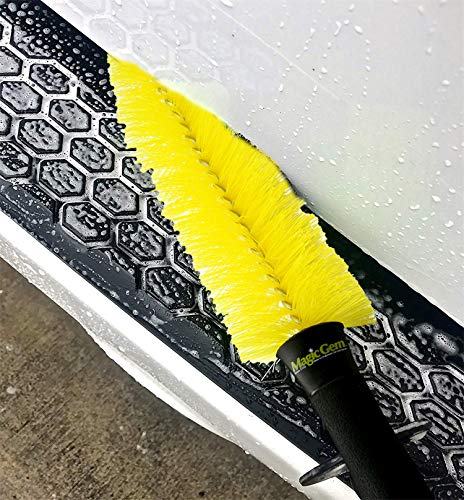 Lightton Car Wheel Cleaning Brush, Soft Bristle Cleaning Spoke Rims Brushes, No Scratches Wheel Cleaner Detailing Brushes for Car Wash Brush, Motorcycle,Bike(15 inch)