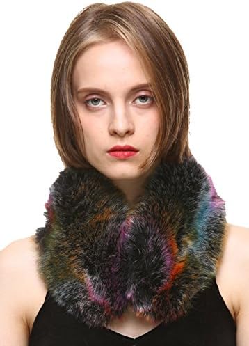 Vogueearth Women'Faux Fur Neck Scarf For Winter Coat Collar Multicoloured-1