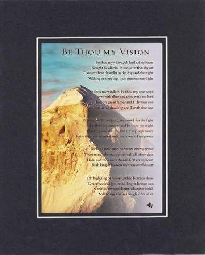 Be Thou My Vision. . . 8 x 10 Inches Biblical/Religious Verses set in Double Beveled Matting (Black on Black) - A Timeless and Priceless Poetry Keepsake Collection