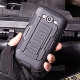 Cocomii Robot Armor Galaxy Grand Duos/Lite/Neo Case New [Heavy Duty] Premium Belt Clip Holster Kickstand Shockproof Bumper [Military Defender] Full Body Cover for Samsung Galaxy Grand Duos (R.Black)