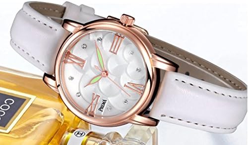 White Leather Quartz Wrist Watches for Girls