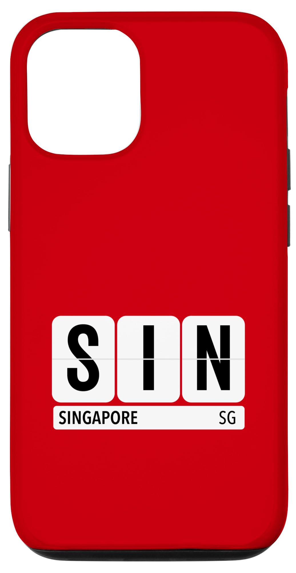 iPhone 13 Pro SIN Singapore Asia Travel Souvenir Black Text Case