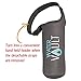 WaterVault Neoprene Bottle Holder, Adjustable Detachable Strap, Shoulder Sling & Hand Carrier - Grey Regular
