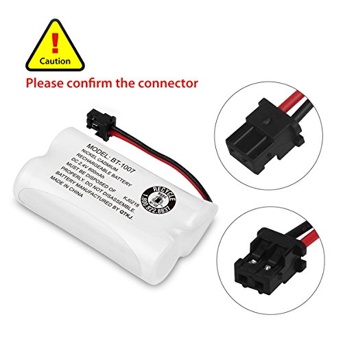 QTKJ BT-1007 BBTY0651101 Cordless Phone Battery for Uniden BT1007 BT904 BT-904 BT1015 BBTY0460001 BBTY0510001 BBTY0624001 BBTY0700001 DCX150 DECT1500 D1484 Panasonic HHR-P506 HHR-P506A (3-Pack) - Thumbnail 4
