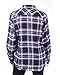 Dickies Women's Long-Sleeve Flannel Shirt, Black Iris/Texas Topez Plaid, Medium