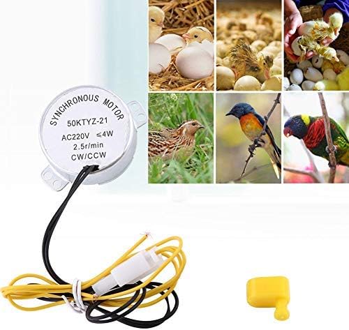 HEEPDD Egg Turner Motor, 220V Incubator Rotator with Connector for Chicken Duck Duck