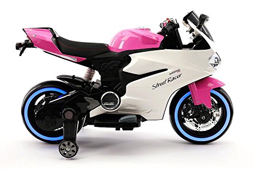 2018 Street Racer 12V Electric Kids Ride-On Motorcycle | Pink