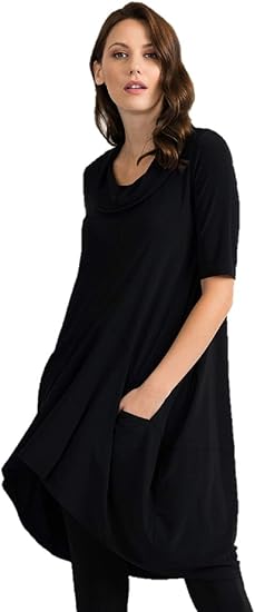 black tunic dress