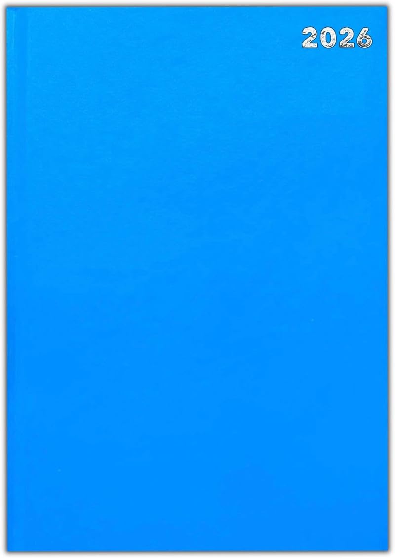 PaulStore 2026 Diary A5 Day to Page Hardback Desk Diary Light Blue