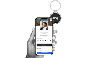 Linq Tag - NFC Tap & QR Technology - Add to Your Phone to Share Contact Info, Social Media, Websites, and More! (Black)