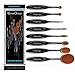 EmaxDesign Makeup Brushes 8 Pieces Oval Makeup Brush Set Professional Foundation Concealer Blending Blush Liquid Powder Cream Cosmetics Brushes, Toothbrush Curve Makeup Tools For Face and Eyes