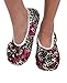 Snoozies Womens Touch Me Ballerina Slippers with Comfort Fit Split Sole Pink and Black Cheetah Large 9/10