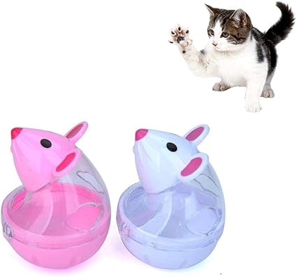 Amazon Com Wxlaa 2pcs Cat Treat Dispenser Ball Toy Mice Shaped