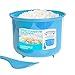 Sistema Microwave Cookware Rice Steamer Set with Lids -- Large Microwave Multicooker, Side Dish Bowl, Spoon and Recipes (BPA Free, 100% Food Safe) (Blue Set)